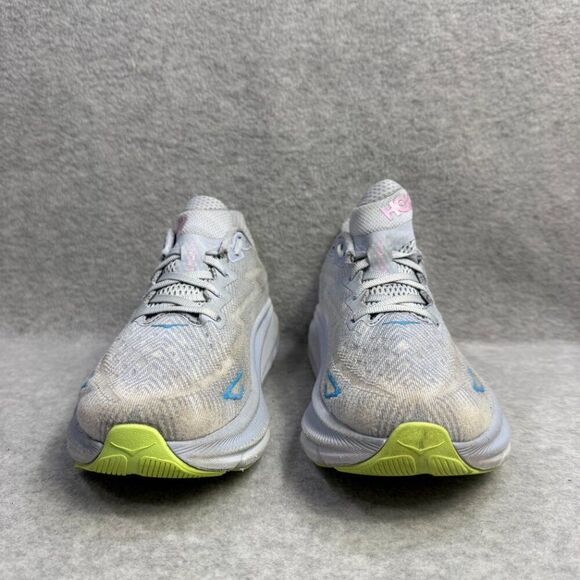 Hoka One One Womens Shoes Size 9.5 Clifton 9 Blue Running Sneakers 1127896 GLLS - Picture 2 of 10